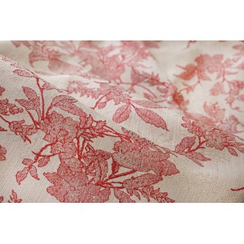 Metraj draperie cu decor Seville, latime 280 cm, rosu - 1