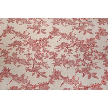 Metraj draperie cu decor Seville, latime 280 cm, rosu - 1