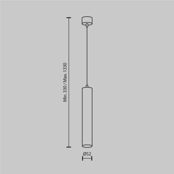 Pendul LED Focus LED alb Maytoni, D5, 12W, 3000K