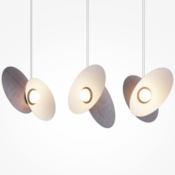 Pendul LED Evolution negru Maytoni, H347, 9W, blue