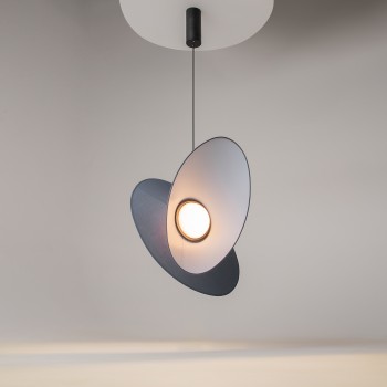 Pendul LED Evolution negru Maytoni, H347, 9W, blue