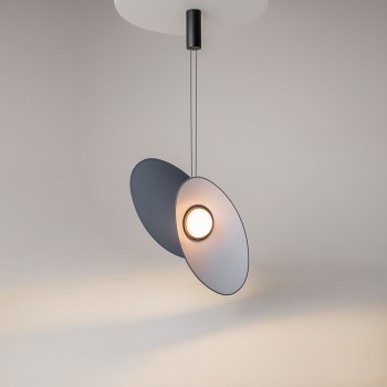 Pendul LED Evolution negru Maytoni, H347, 9W, blue