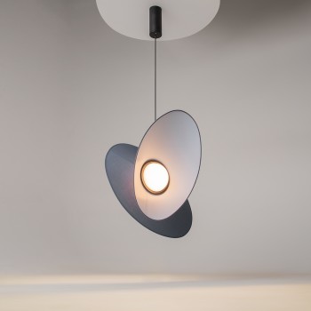 Pendul LED Evolution negru Maytoni, H347, 9W, blue