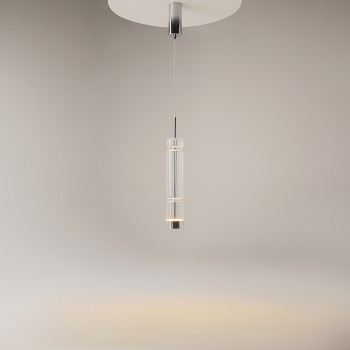Pendul LED Ordo crom Maytoni, D8, 8W, H365