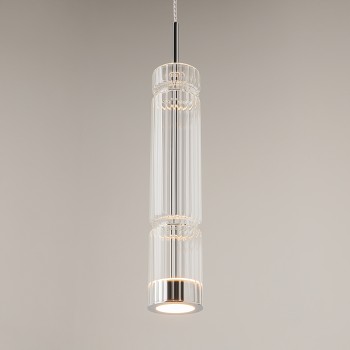 Pendul LED Ordo crom Maytoni, D8, 8W, H365
