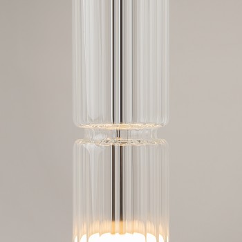 Pendul LED Ordo crom Maytoni, D8, 8W, H365