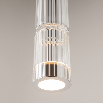 Pendul LED Ordo crom Maytoni, D8, 8W, H365