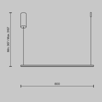 Pendul LED Halo negru Maytoni, H317, 10W