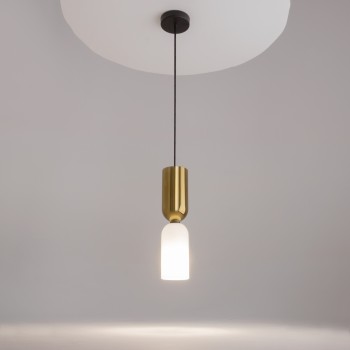 Pendul Memory negru Maytoni, D8, 1xE14, white and gold