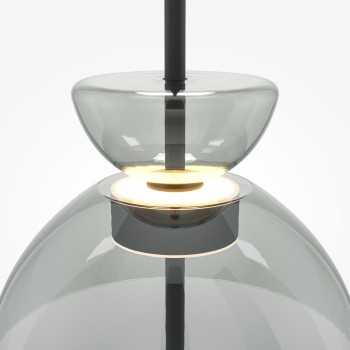 Pendul LED Bangkok negru Maytoni, D25, 12W, H348, grey