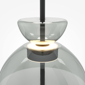 Pendul LED Bangkok negru Maytoni, D25, 12W, H348, grey