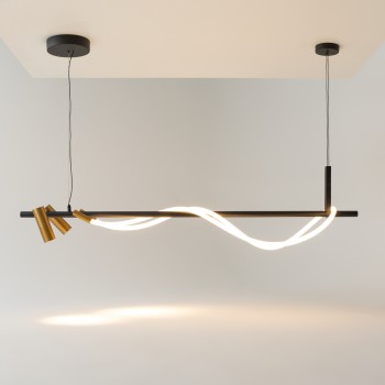 Lustră LED Tau negru Maytoni, 30W