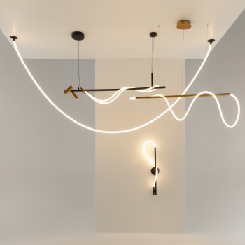 Lustră LED Tau negru Maytoni, 30W