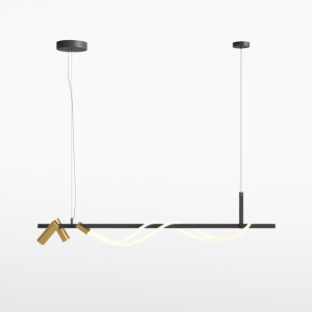 Lustră LED Tau negru Maytoni, 30W