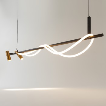 Lustră LED Tau negru Maytoni, 30W