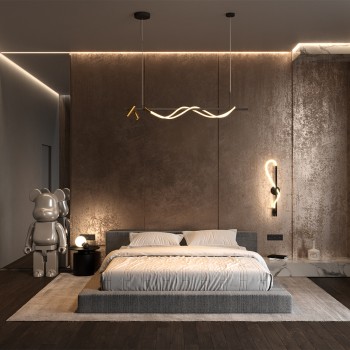 Lustră LED Tau negru Maytoni, 30W