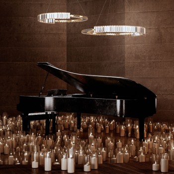 Pendul LED Krone alamă Maytoni, D80, 45W