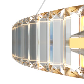 Pendul LED Krone alamă Maytoni, D80, 45W