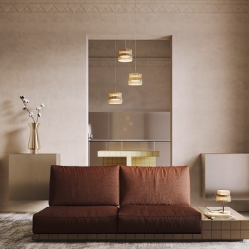 Pendul LED Scala bronz Maytoni, D40, 33W