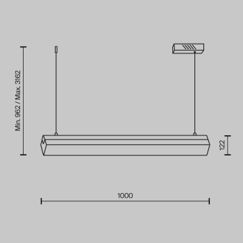 Lustră LED Petra alamă Maytoni, H316, 35W