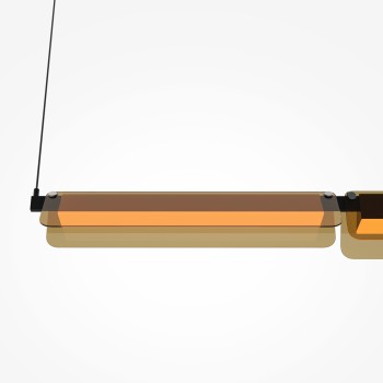 Lustră LED Flat negru Maytoni, H312, 20W, amber