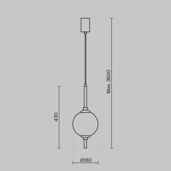 Pendul LED The Sixth Sense negru Maytoni, D18, 7W