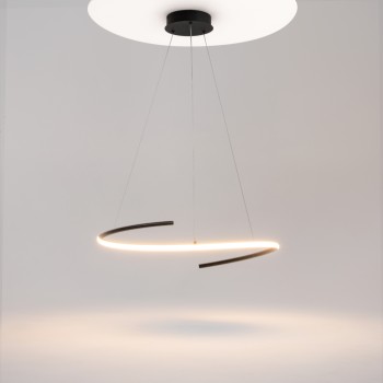 Lustră LED Curve negru Maytoni, D60, 31W