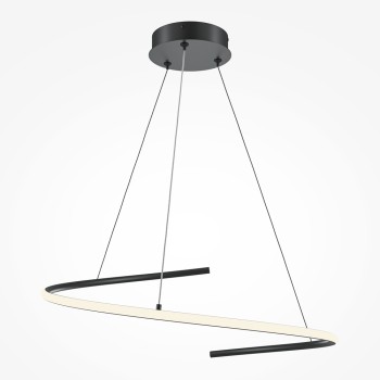 Lustră LED Curve negru Maytoni, D60, 31W