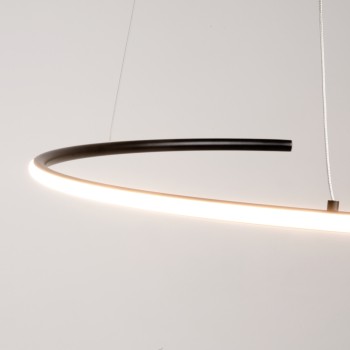 Lustră LED Curve negru Maytoni, D60, 31W