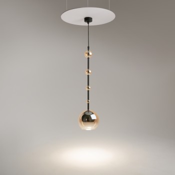 Pendul Ros negru Maytoni, D16, 1xGU10, amber