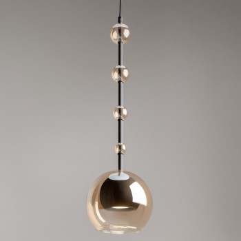 Pendul Ros negru Maytoni, D16, 1xGU10, amber