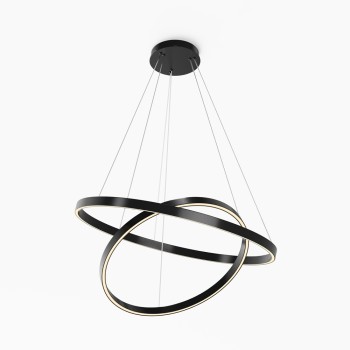 Lustră LED Rim negru Maytoni, D80, 83W