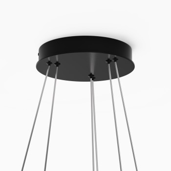 Lustră LED Rim negru Maytoni, D80, 83W
