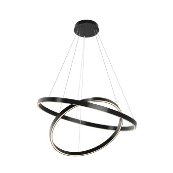 Lustră LED Rim negru Maytoni, D80, 83W