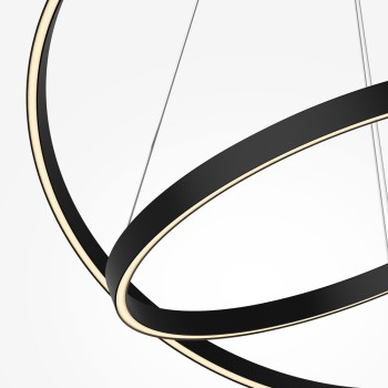 Lustră LED Rim negru Maytoni, D80, 83W