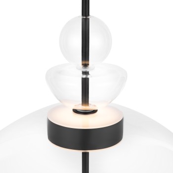 Pendul LED Bangkok negru Maytoni, D40, 12W, transparent