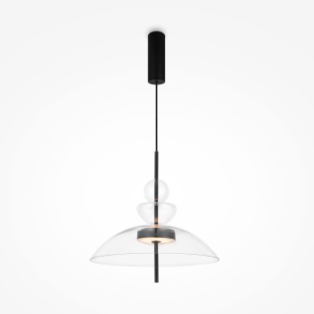 Pendul LED Bangkok negru Maytoni, D40, 12W, transparent