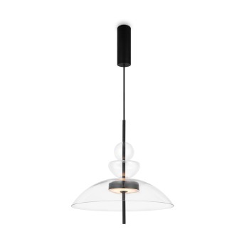 Pendul LED Bangkok negru Maytoni, D40, 12W, transparent