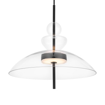 Pendul LED Bangkok negru Maytoni, D40, 12W, transparent