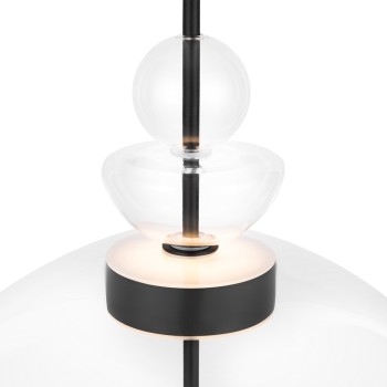Pendul LED Bangkok negru Maytoni, D40, 12W, transparent