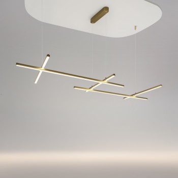 Lustră LED Radiance auriu Maytoni, H310, 80W