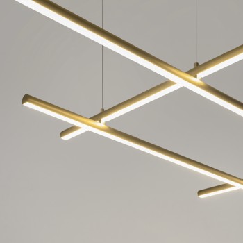 Lustră LED Radiance auriu Maytoni, H310, 80W