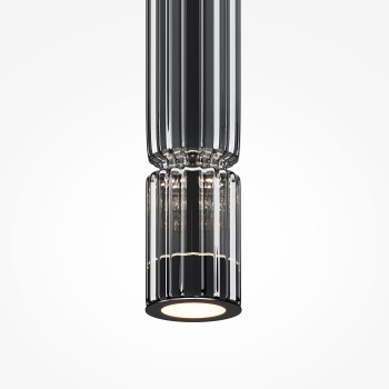 Pendul LED Ordo negru Maytoni, D8, 8W, H365, smoky