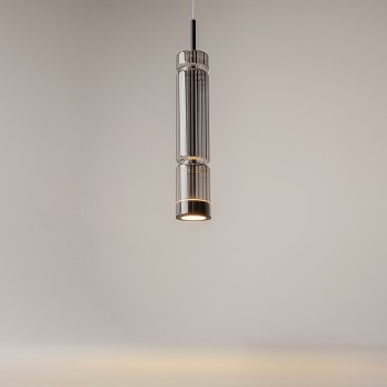 Pendul LED Ordo negru Maytoni, D8, 8W, H365, smoky