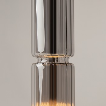 Pendul LED Ordo negru Maytoni, D8, 8W, H365, smoky