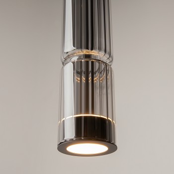 Pendul LED Ordo negru Maytoni, D8, 8W, H365, smoky
