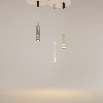 Pendul LED Ordo negru Maytoni, D8, 8W, H365, smoky