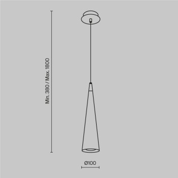 Pendul Nevill negru Maytoni, D8, 1xGU10
