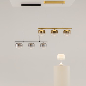 Lustră LED Spirito auriu Maytoni, H220, 14W