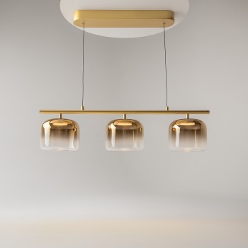 Lustră LED Spirito auriu Maytoni, H220, 14W